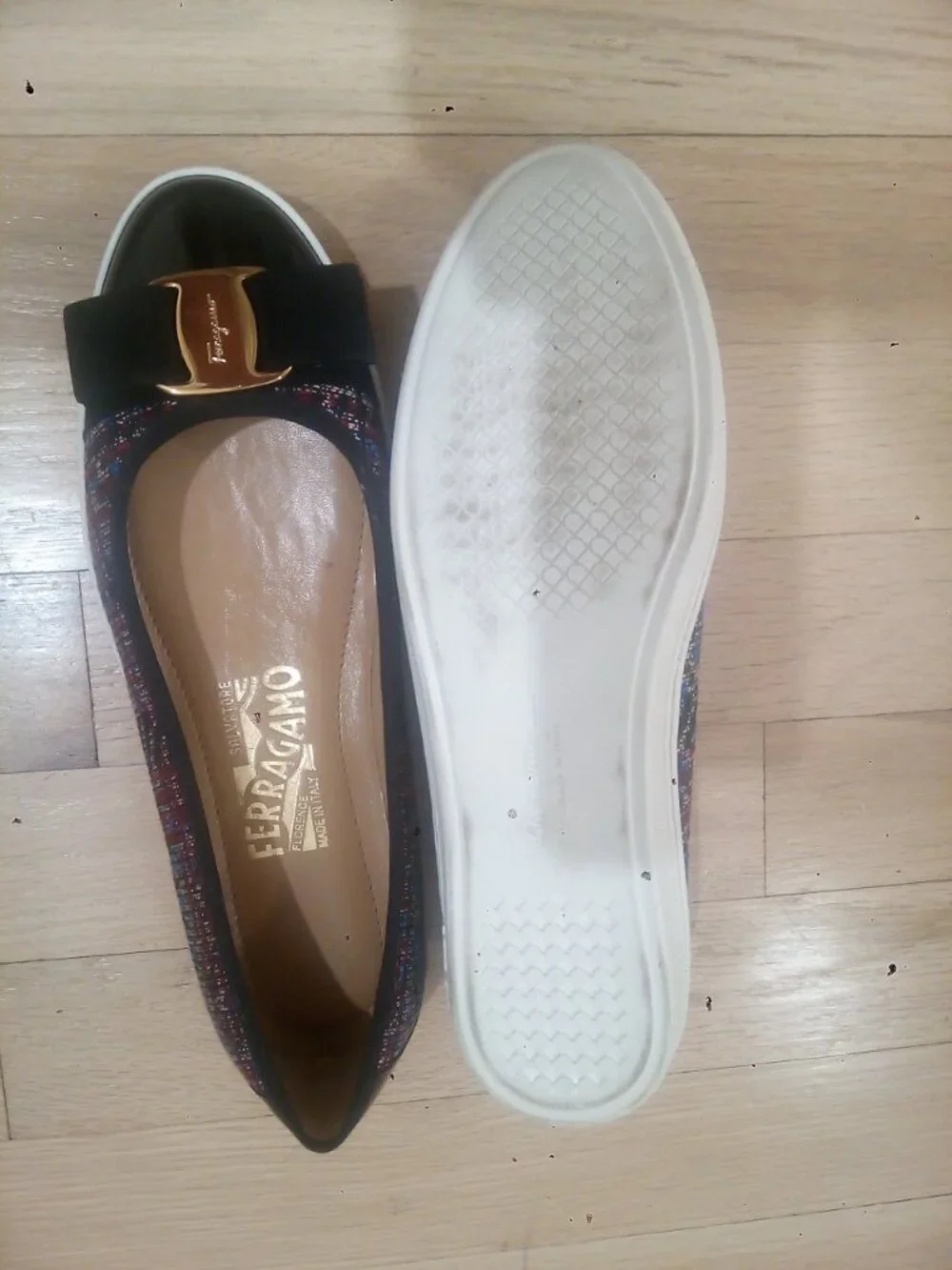 Ferragamo Rufina Tweed sneaker shoe size 5.5
